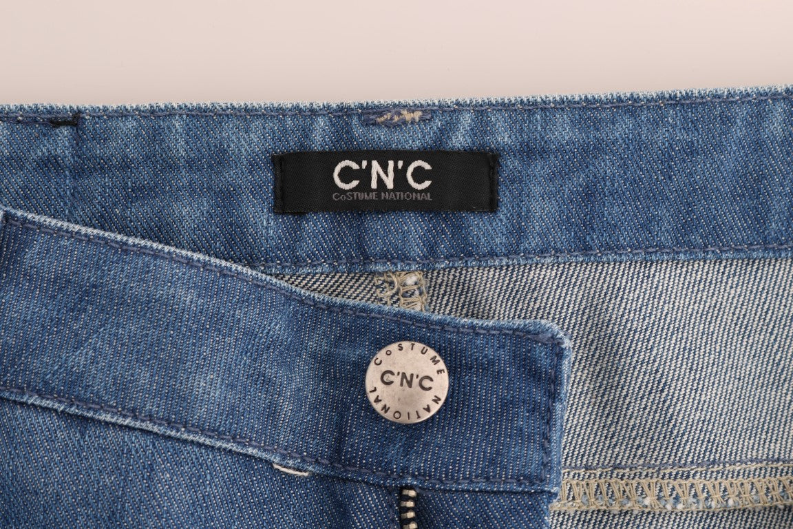 Costume National Blue Wash Cotton Boyfriend Fit Jeans $537.00 Costume National Luzworld