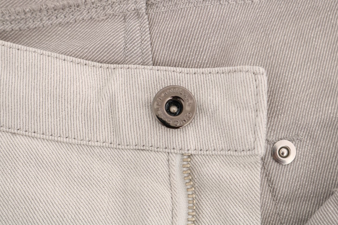 Costume National White Cotton Stretch Slim Jeans $537.00 Costume National Luzworld