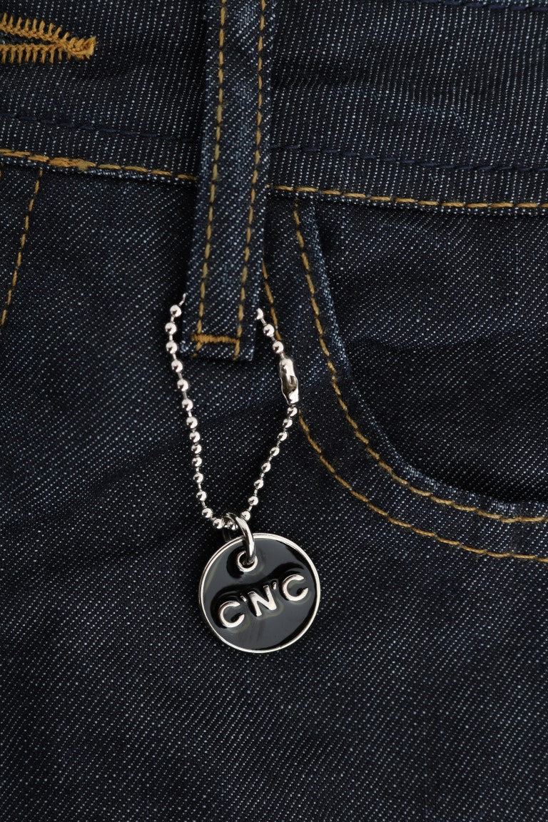 Costume National Dark Blue Cotton Classic Fit Jeans $537.00 Costume National Luzworld