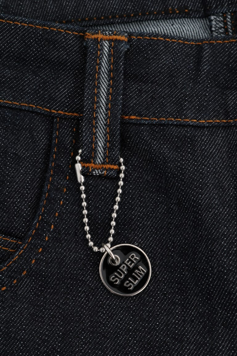 Costume National Blue Cotton Stretch Slim Fit Jeans $537.00 Costume National Luzworld