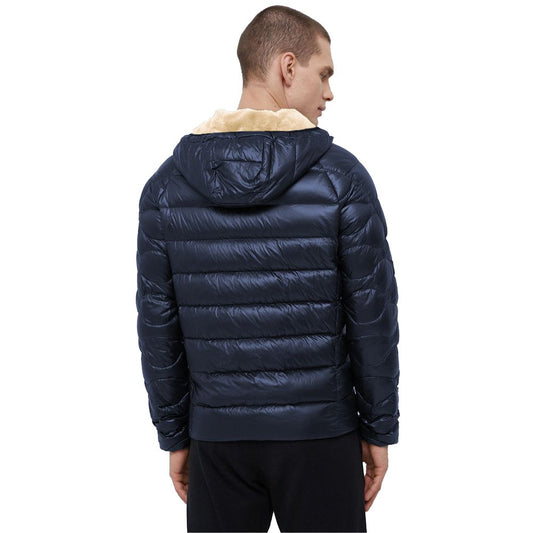 Refrigiwear Blue Nylon Men Jacket with Slim Fit and Feather Padding $380.00 Refrigiwear Luzworld