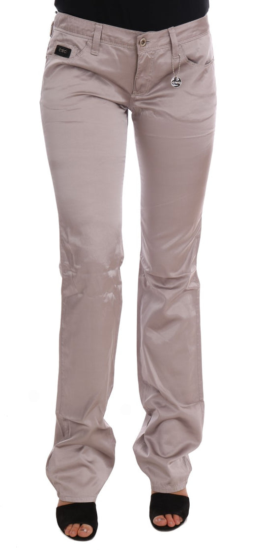 Costume National Beige Cotton Slim Fit Jeans $537.00 Costume National Luzworld