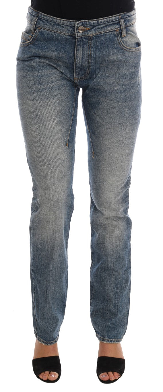 Costume National Blue Cotton Stretch Denim Jeans $537.00 Costume National Luzworld