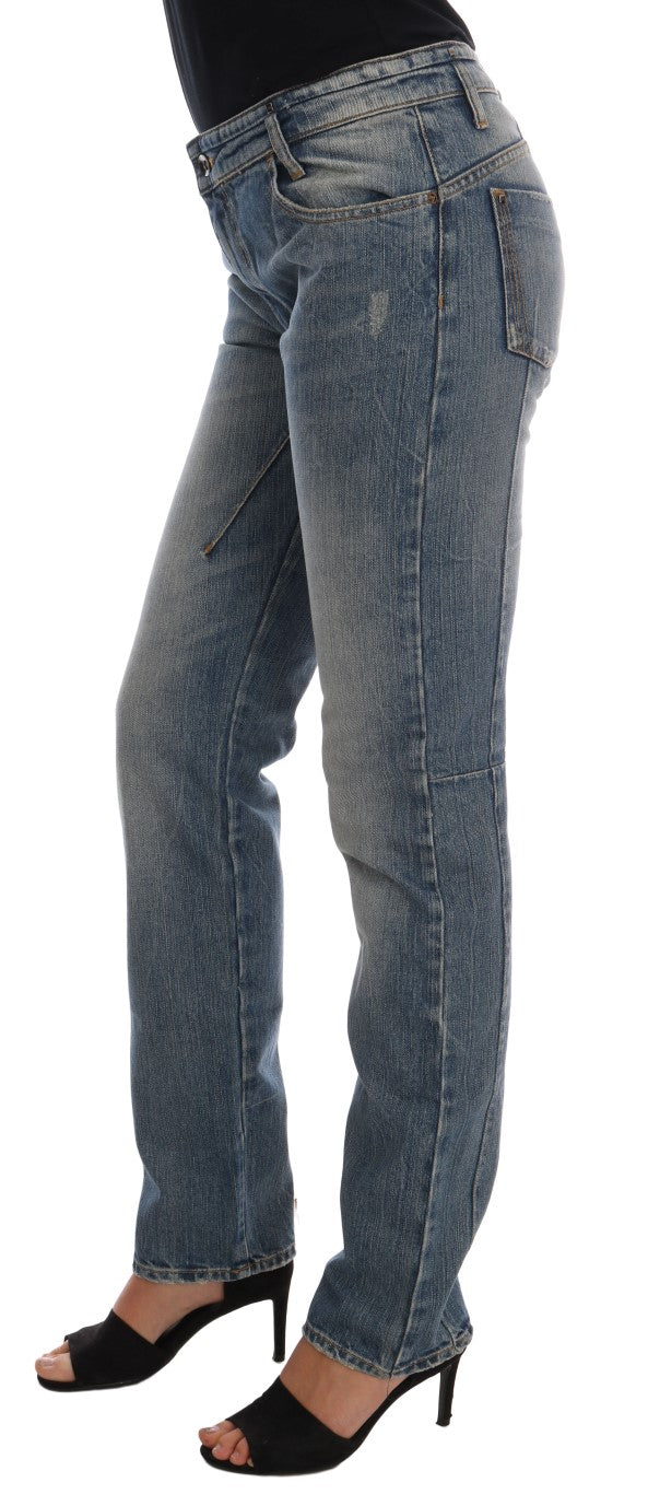 Costume National Blue Cotton Stretch Denim Jeans $537.00 Costume National Luzworld