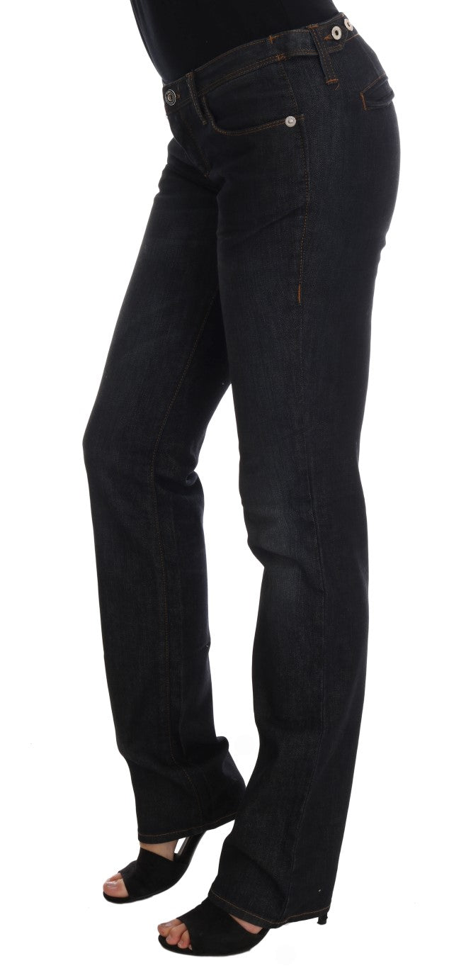 Costume National Dark Blue Cotton Slim Fit Jeans $537.00 Costume National Luzworld
