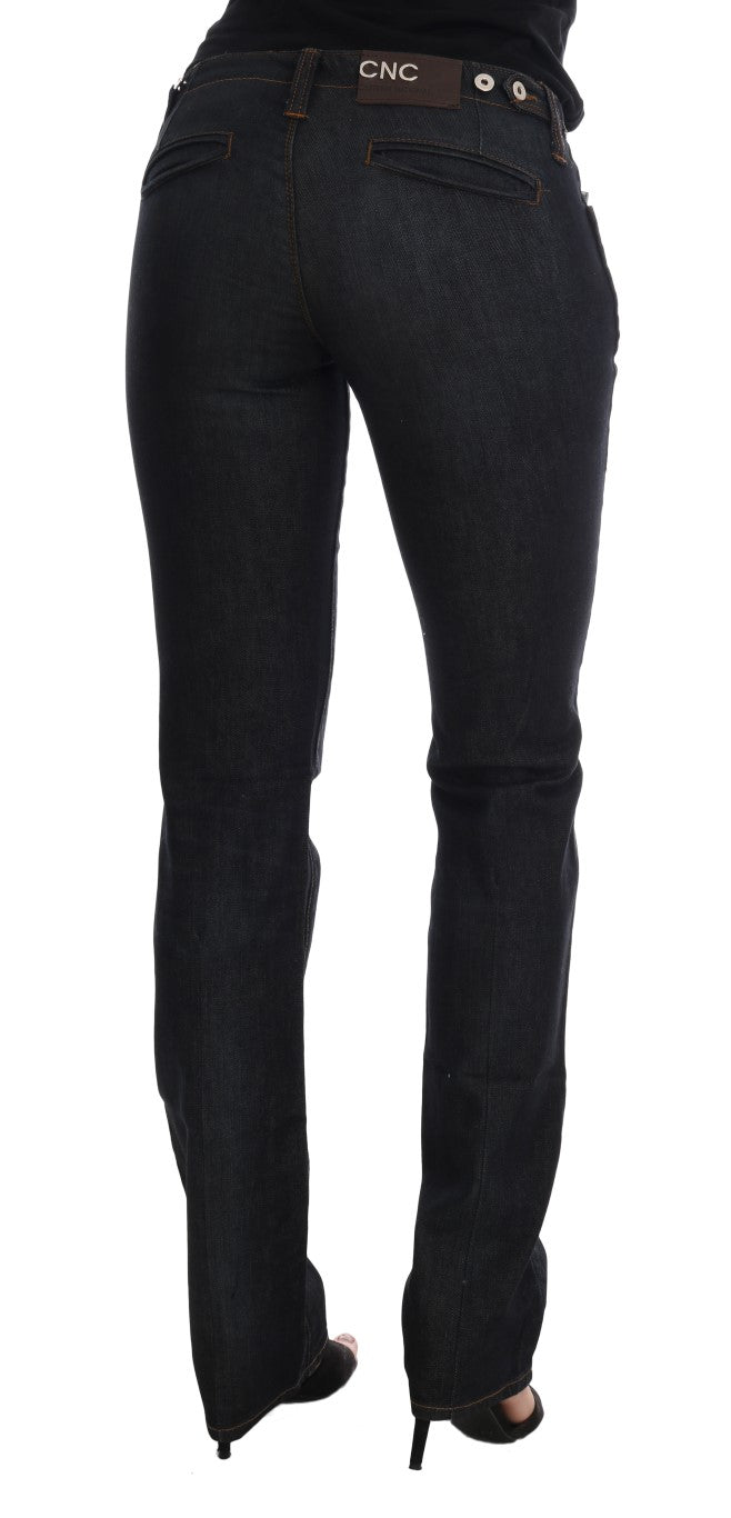 Costume National Dark Blue Cotton Slim Fit Jeans $537.00 Costume National Luzworld