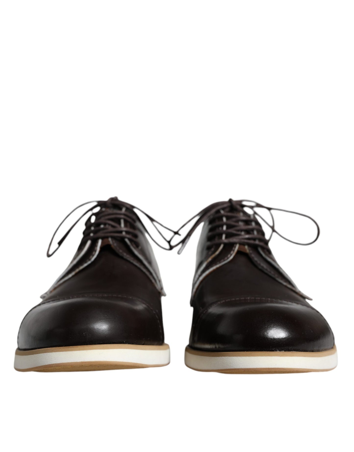 Pollini Black White Leather Lace Up Men Dress Formal Shoes $569.00 Pollini Luzworld