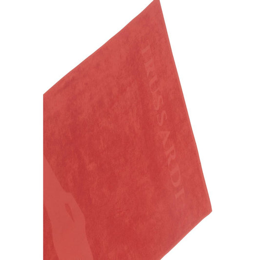 Trussardi Beachwear Red Cotton Men Swim Towel $140.00 Trussardi Beachwear Luzworld