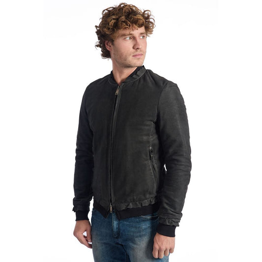 Roberto Pepe Luxury Gray Lambskin Men Jacket $860.00 Roberto Pepe Luxury Luzworld