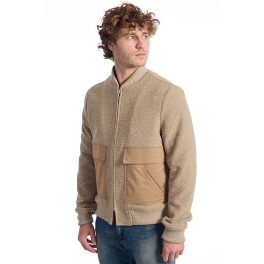 Roberto Pepe Luxury Beige Wool Men's Jacket $773.00 Roberto Pepe Luxury Luzworld