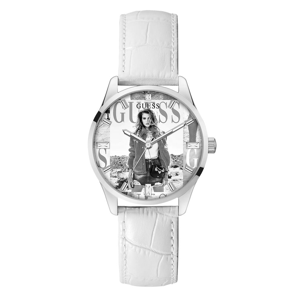 Guess White Leather Watch $213.00 Guess Luzworld