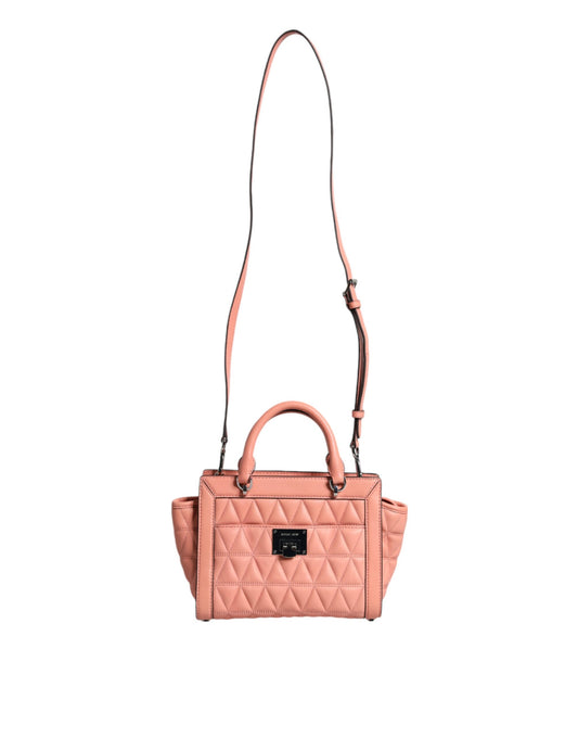 Michael Kors Peach Quilted Leather Logo Crossbody VIVIANNE Messenger Bag $956.00 Michael Kors Luzworld