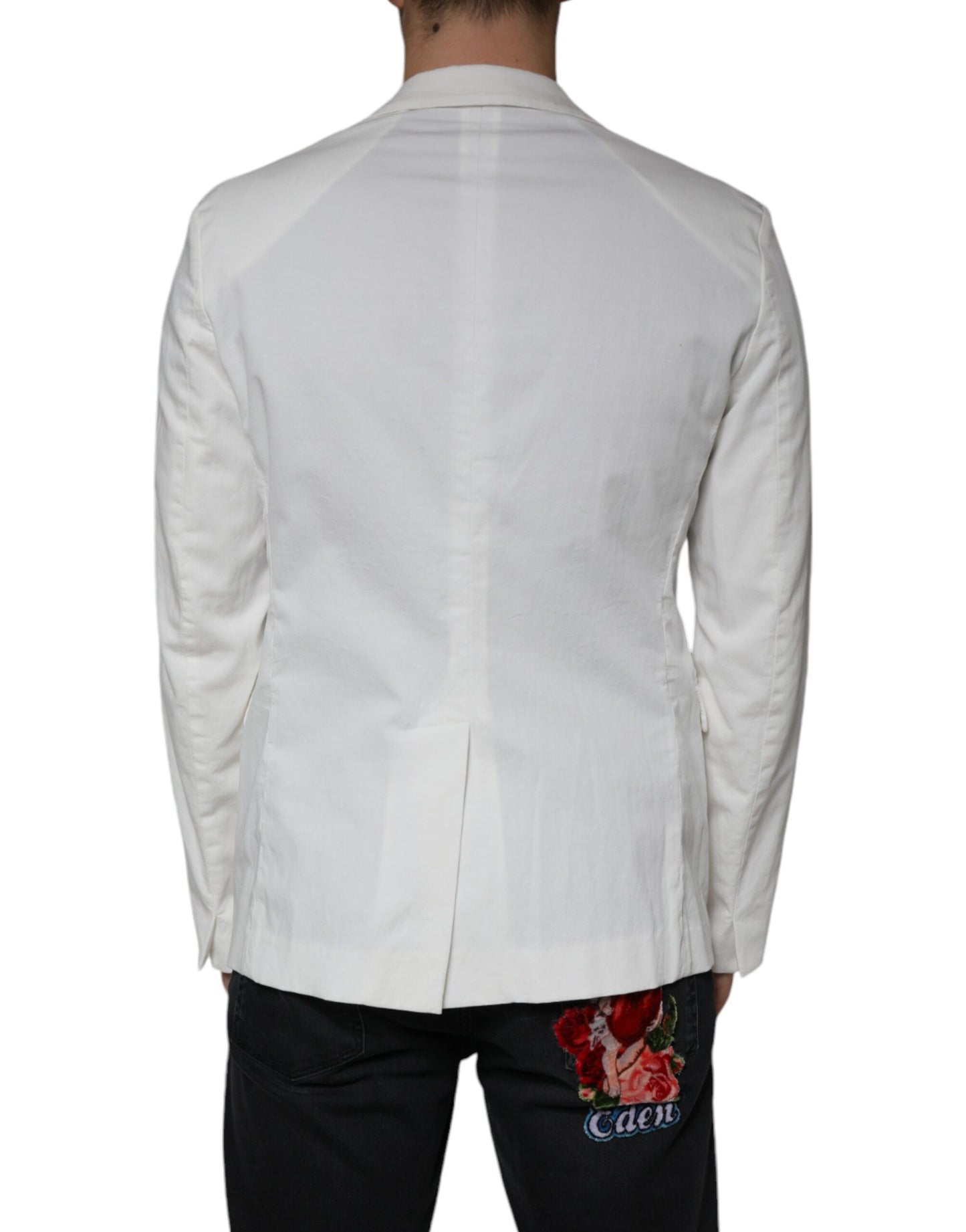 Dondup White Single Breasted One Button Dress Formal Blazer $1246.00 Dondup Luzworld