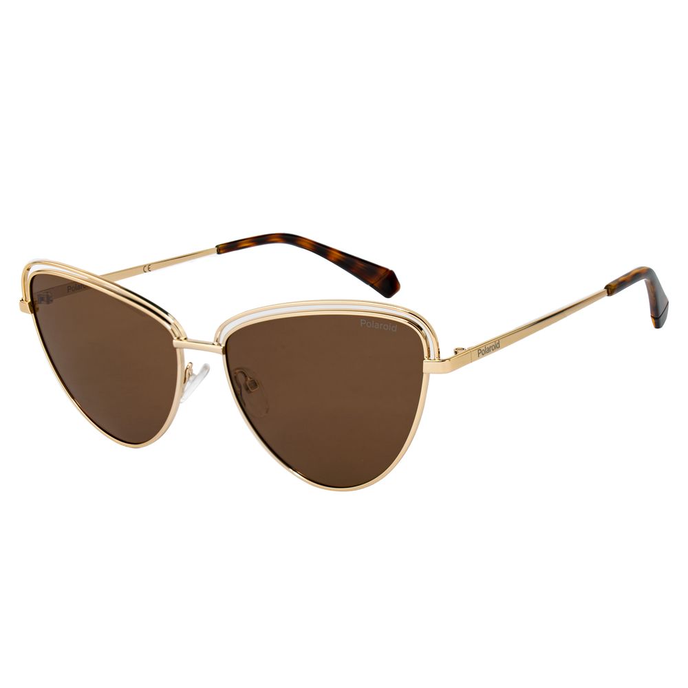 Polaroid Gold Metal Sunglasses $136.00 Polaroid Luzworld