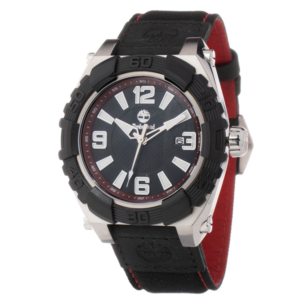 Timberland Black Leather Watch $250.00 Timberland Luzworld