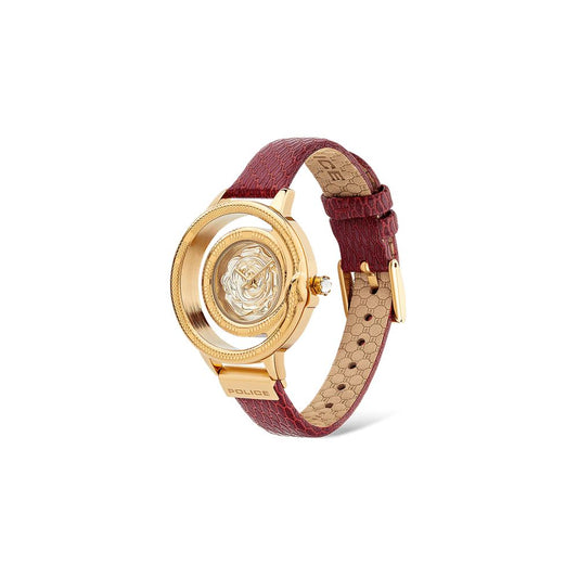 Police Red Leather Watch $293.00 Police Luzworld