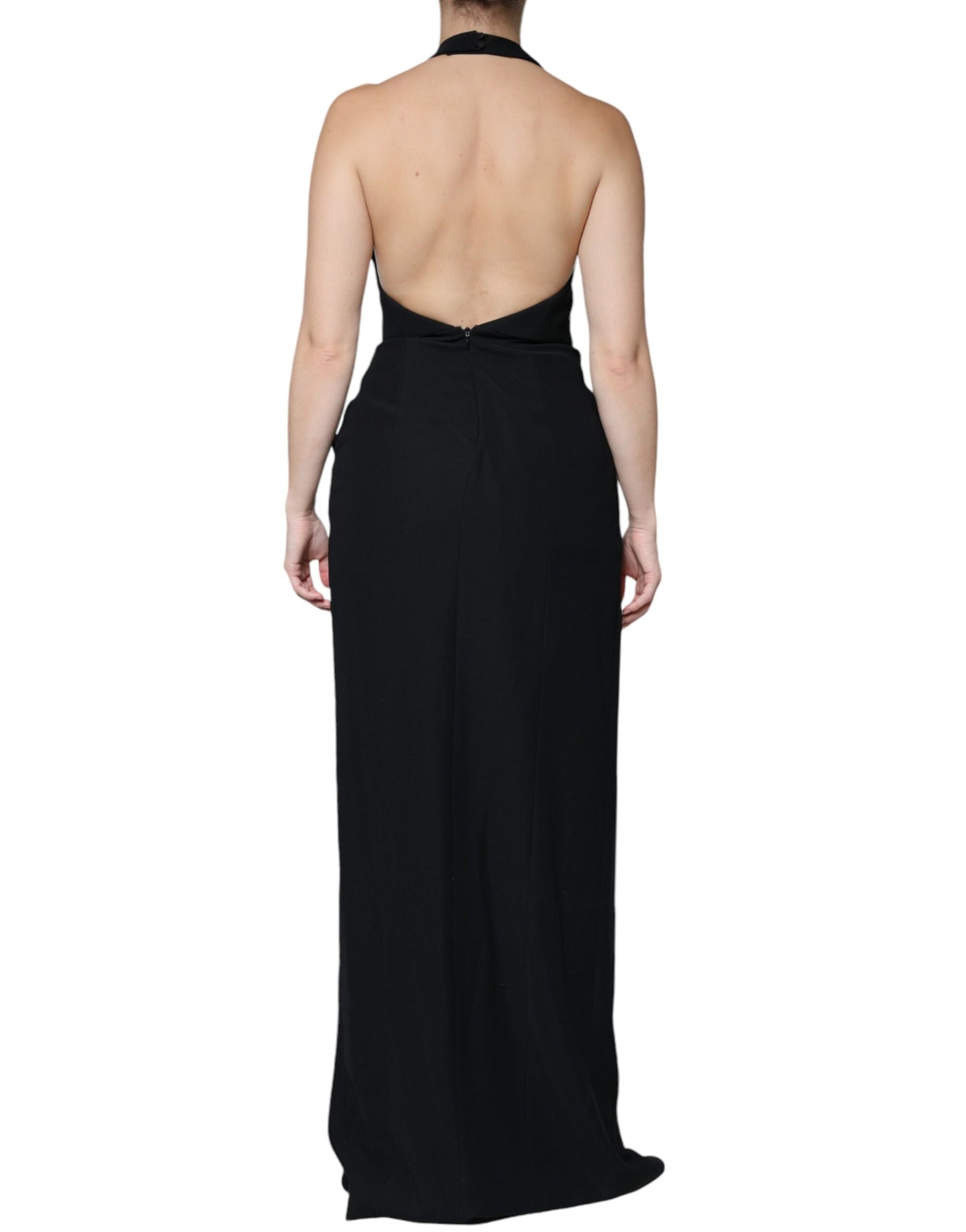 Emporio Armani Black Sleeveless Halter Sheath Long Gown Dress $1628.00 Emporio Armani Luzworld