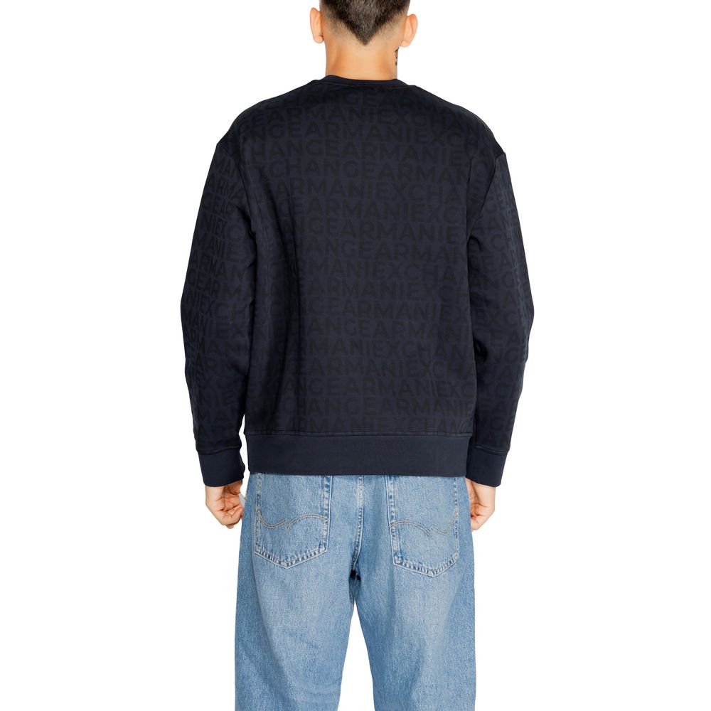 Armani Exchange Blue Cotton Sweatshirt $243.00 Armani Exchange Luzworld
