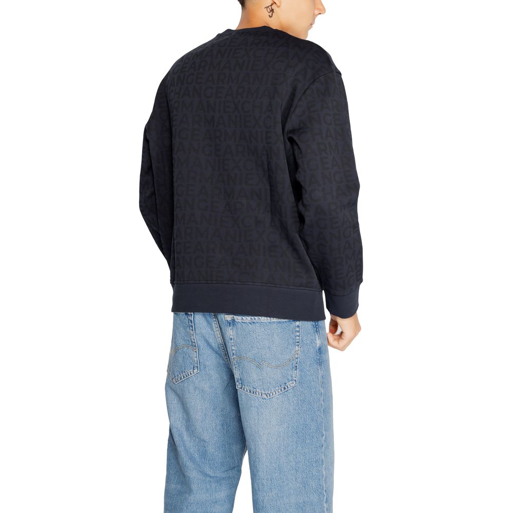 Armani Exchange Blue Cotton Sweatshirt $243.00 Armani Exchange Luzworld