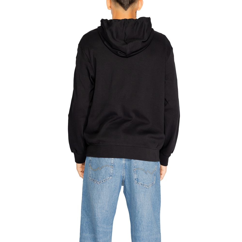 Armani Exchange Black Cotton Hoody $270.00 Armani Exchange Luzworld
