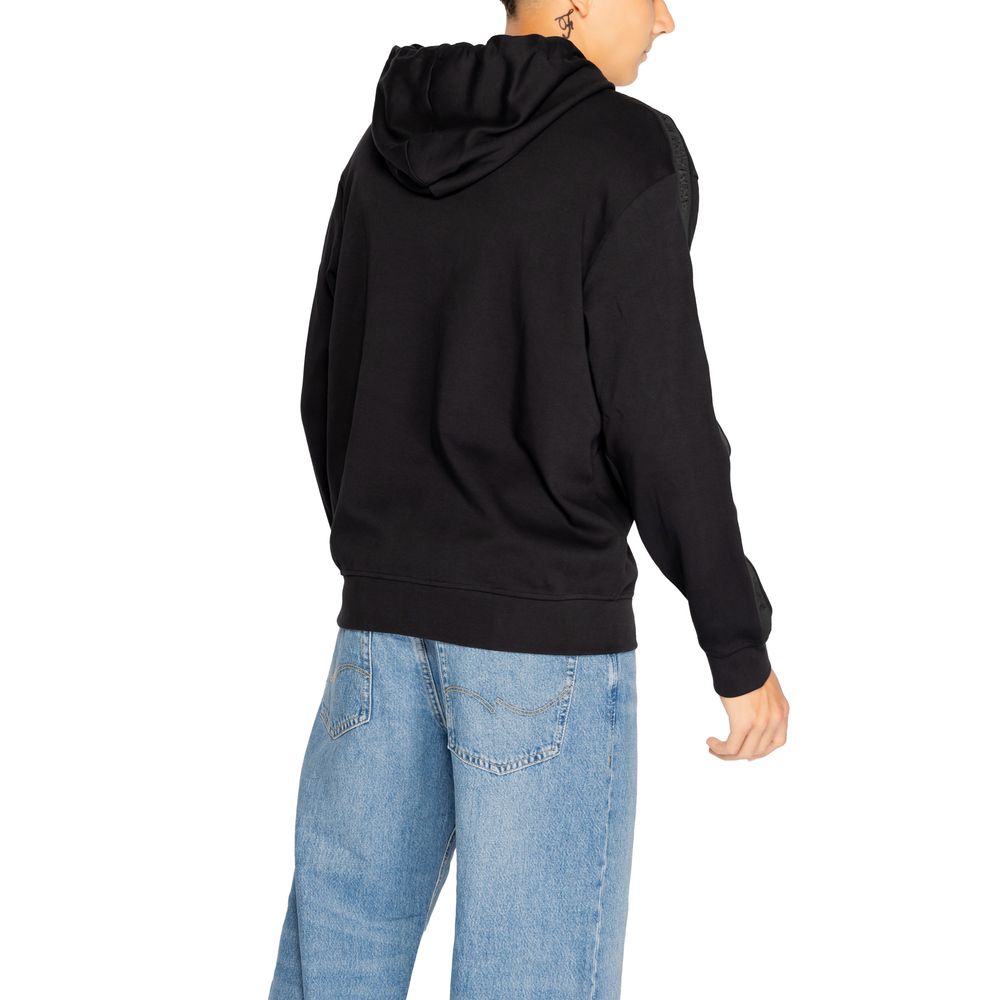 Armani Exchange Black Cotton Hoody $270.00 Armani Exchange Luzworld