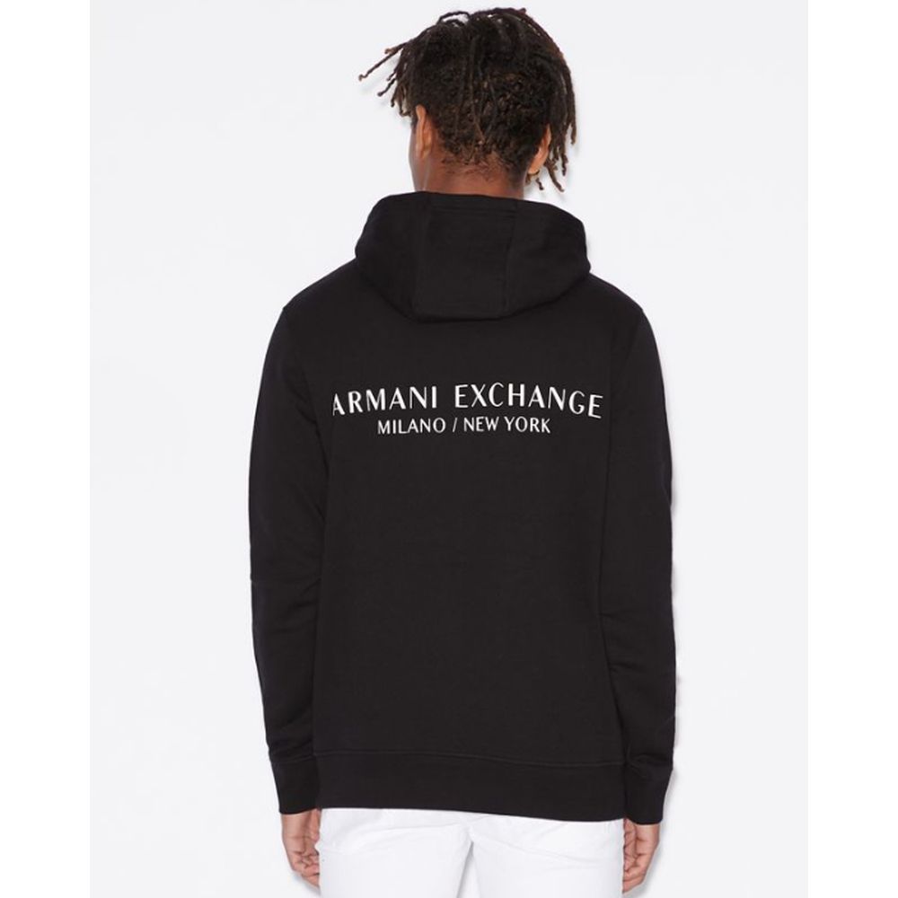 Armani Exchange Black Cotton Hoody $228.00 Armani Exchange Luzworld