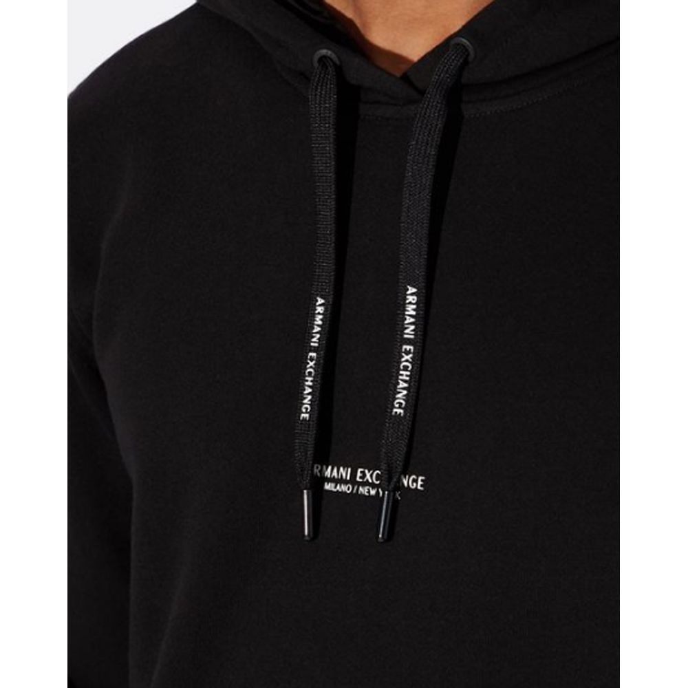 Armani Exchange Black Cotton Hoody $228.00 Armani Exchange Luzworld
