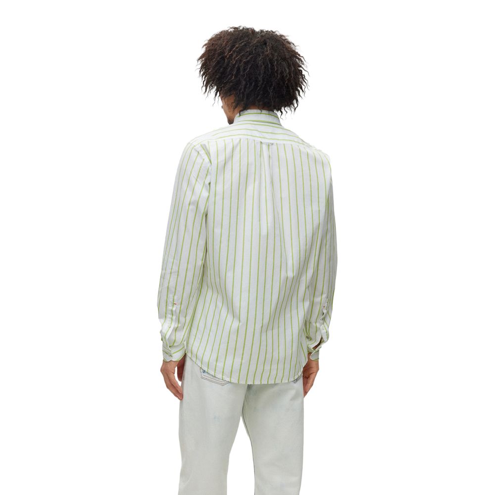Hugo Boss Green Cotton Shirt $185.00 Hugo Boss Luzworld