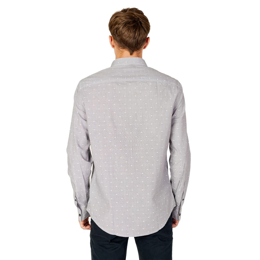 Armani Exchange Black Cotton Shirt $205.00 Armani Exchange Luzworld
