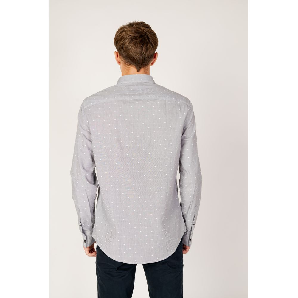 Armani Exchange Black Cotton Shirt $205.00 Armani Exchange Luzworld