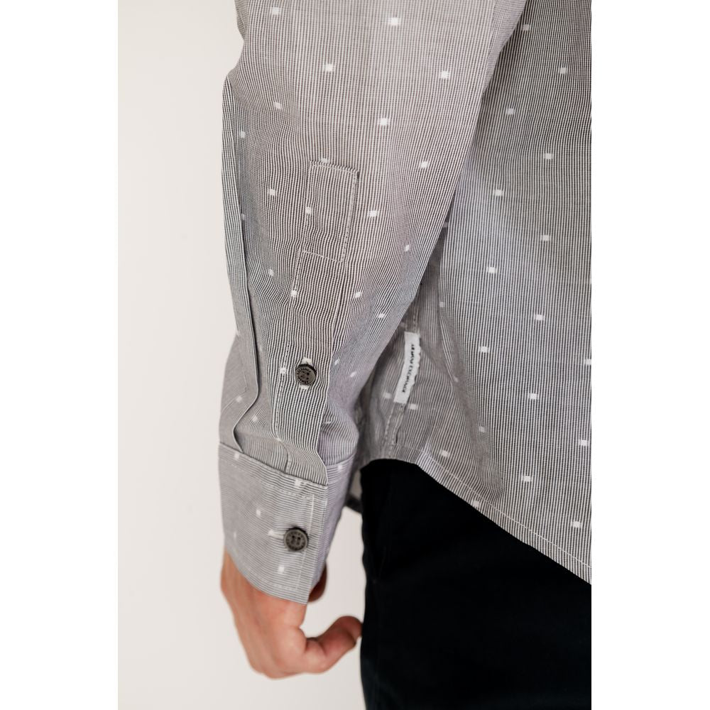 Armani Exchange Black Cotton Shirt $205.00 Armani Exchange Luzworld