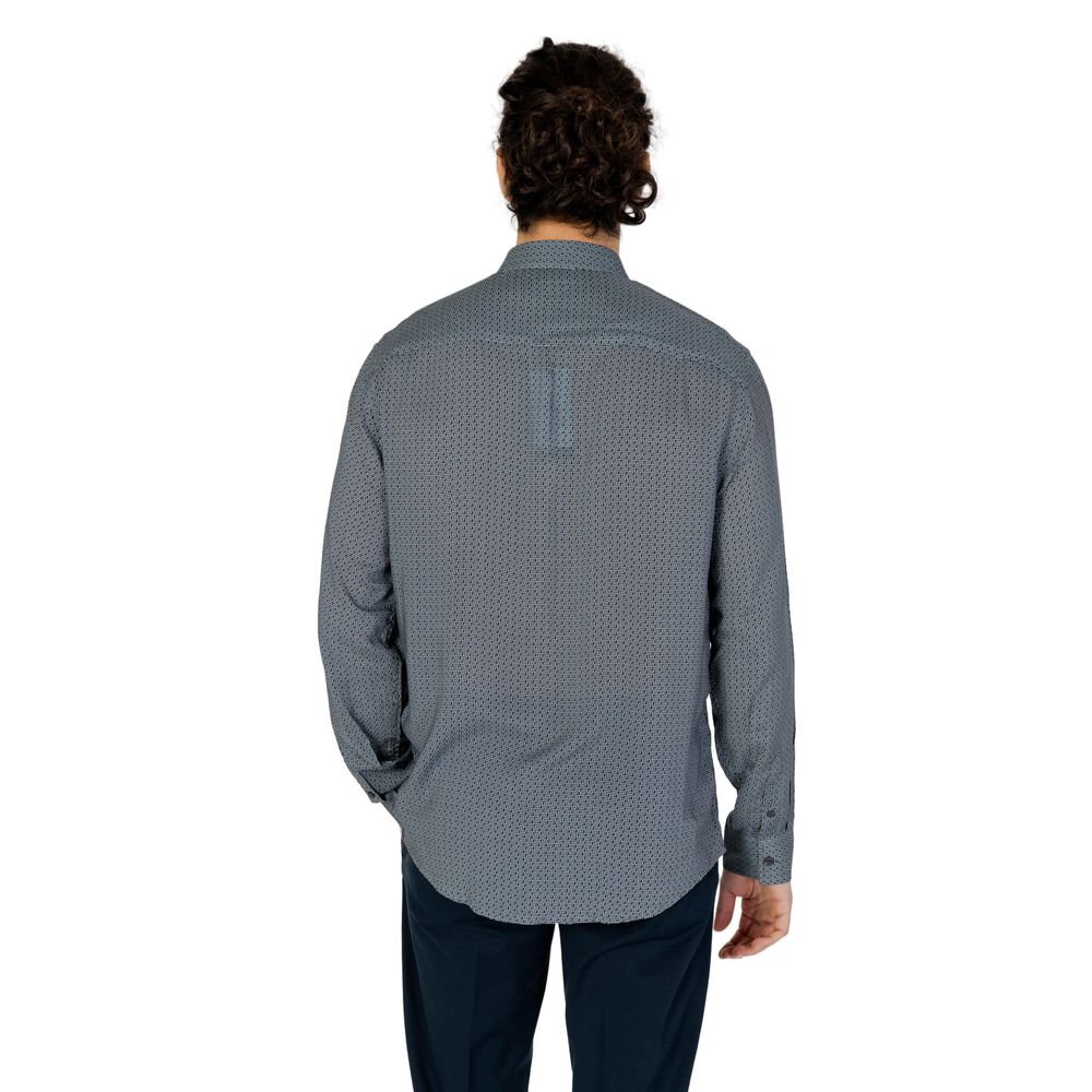 Armani Exchange Gray Viscose Shirt $210.00 Armani Exchange Luzworld