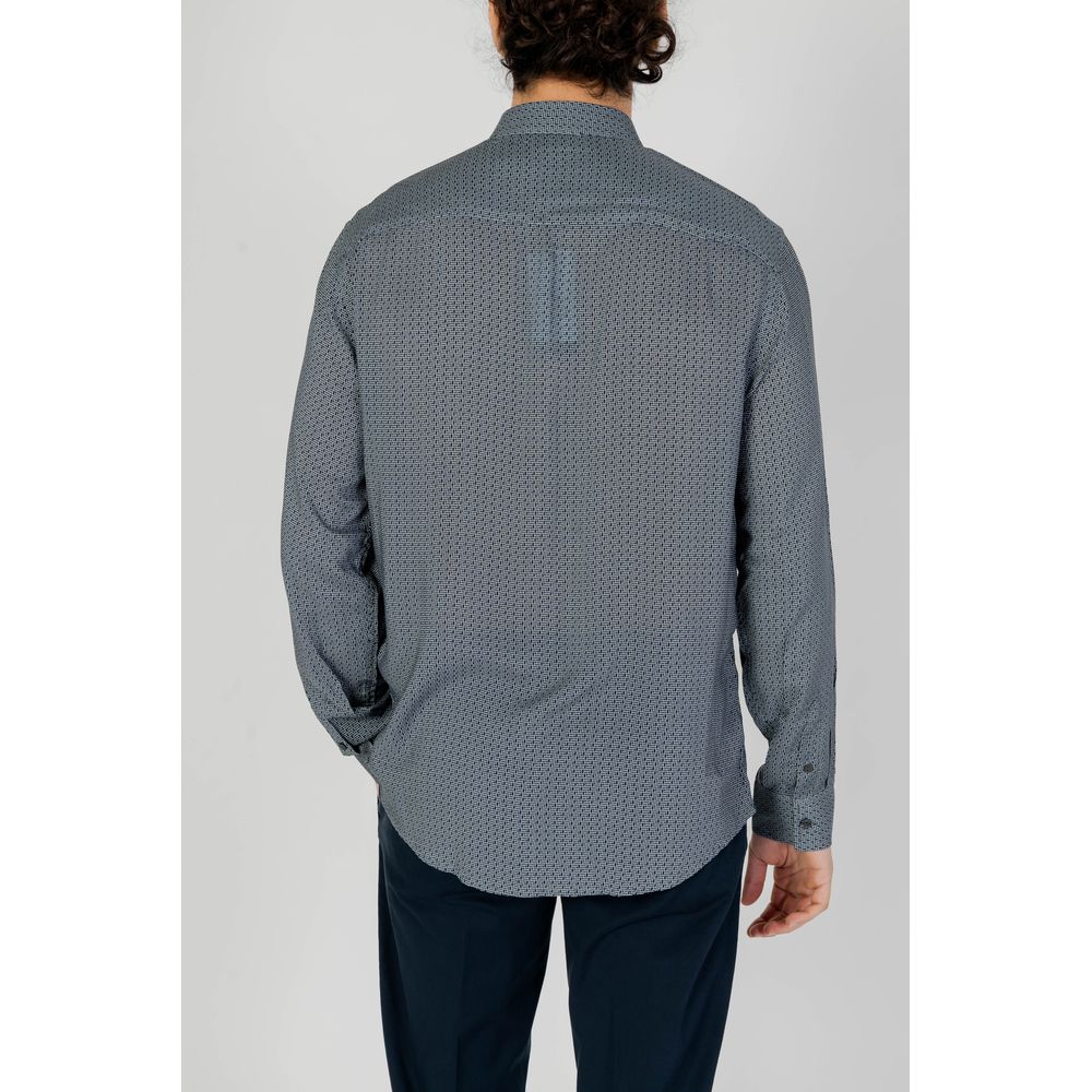 Armani Exchange Gray Viscose Shirt $210.00 Armani Exchange Luzworld