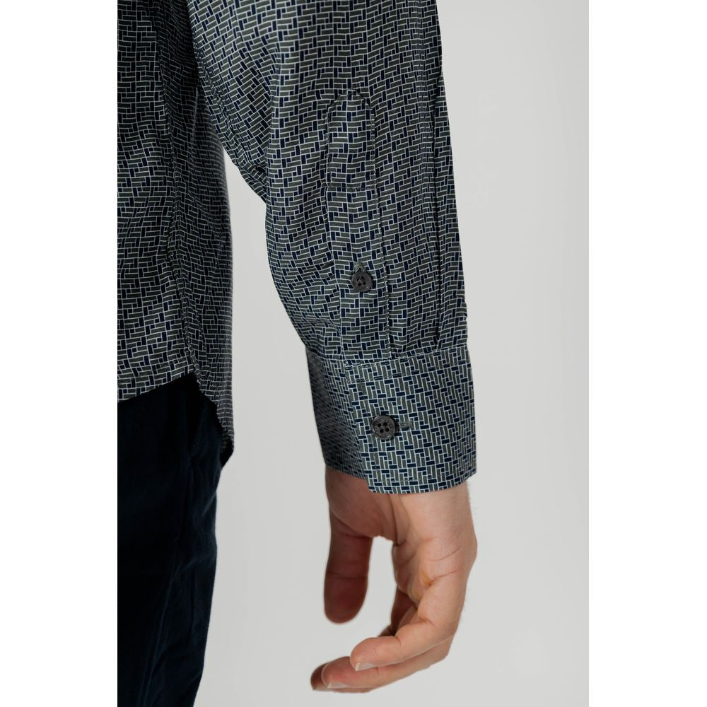 Armani Exchange Gray Viscose Shirt $210.00 Armani Exchange Luzworld