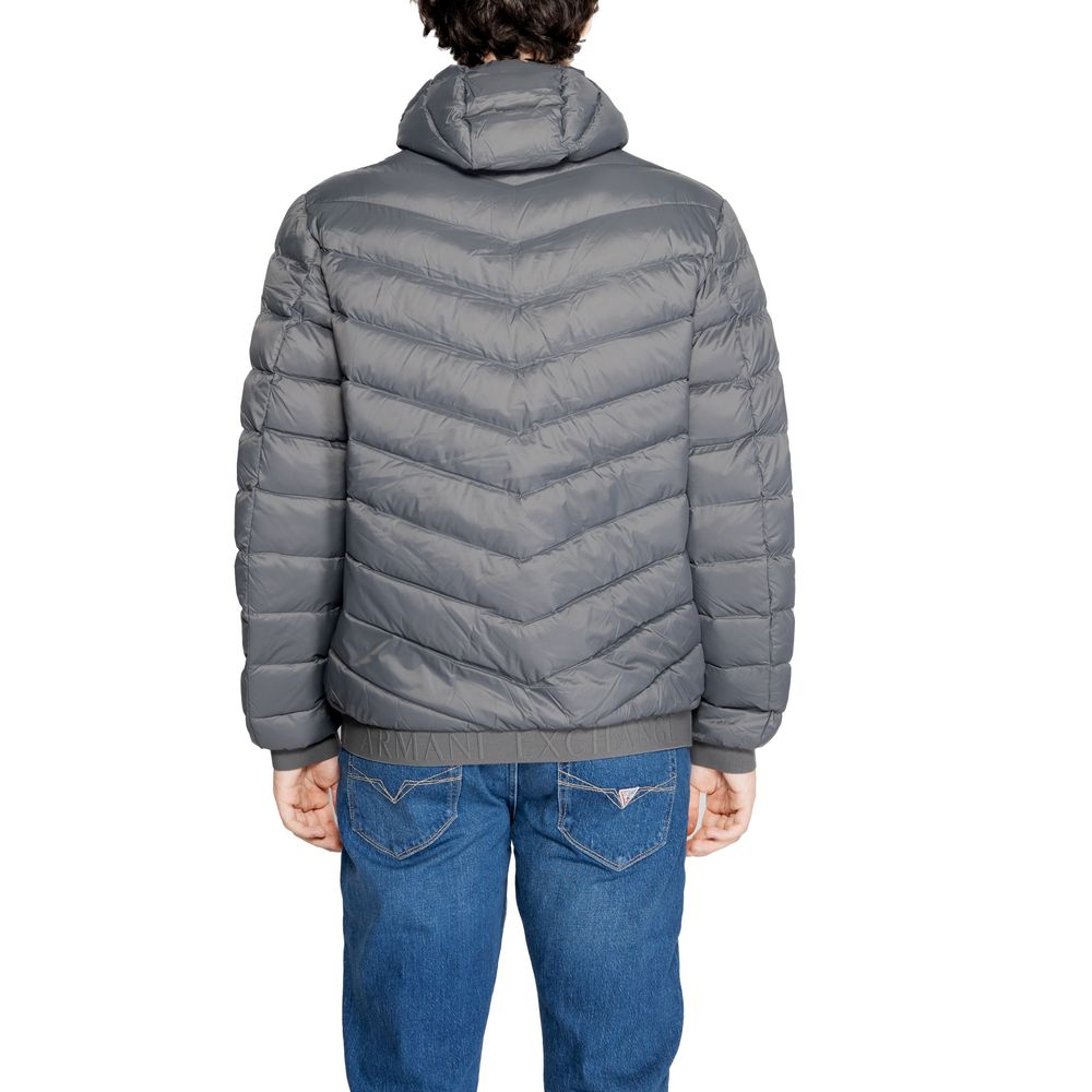Armani Exchange Gray Polyester Jackets & Coat $336.00 Armani Exchange Luzworld