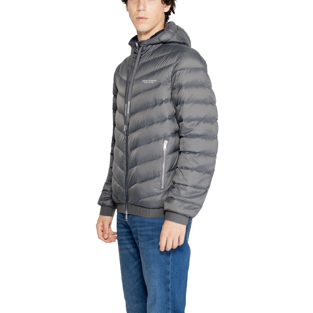 Armani Exchange Gray Polyester Jackets & Coat $336.00 Armani Exchange Luzworld