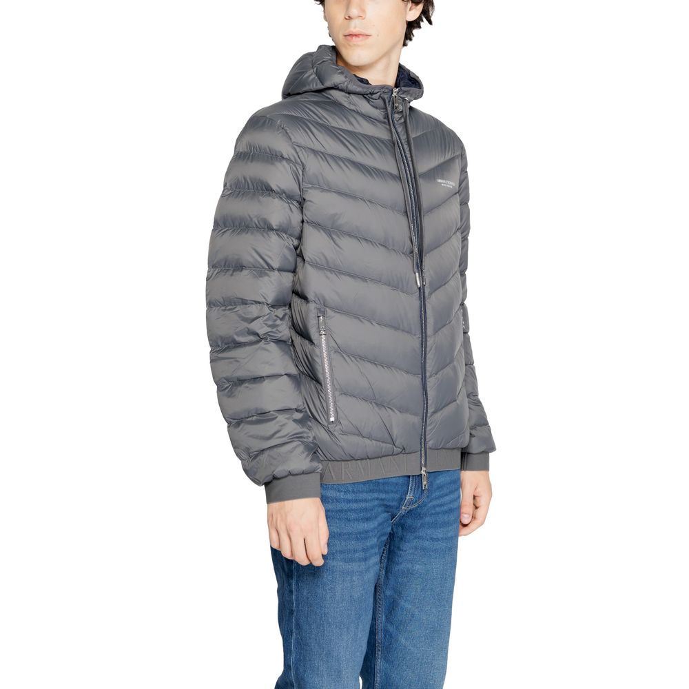 Armani Exchange Gray Polyester Jackets & Coat $336.00 Armani Exchange Luzworld