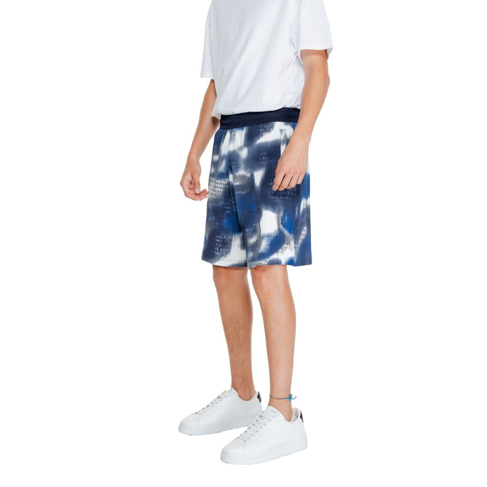 Armani Exchange Blue Cotton Bermuda $222.00 Armani Exchange Luzworld