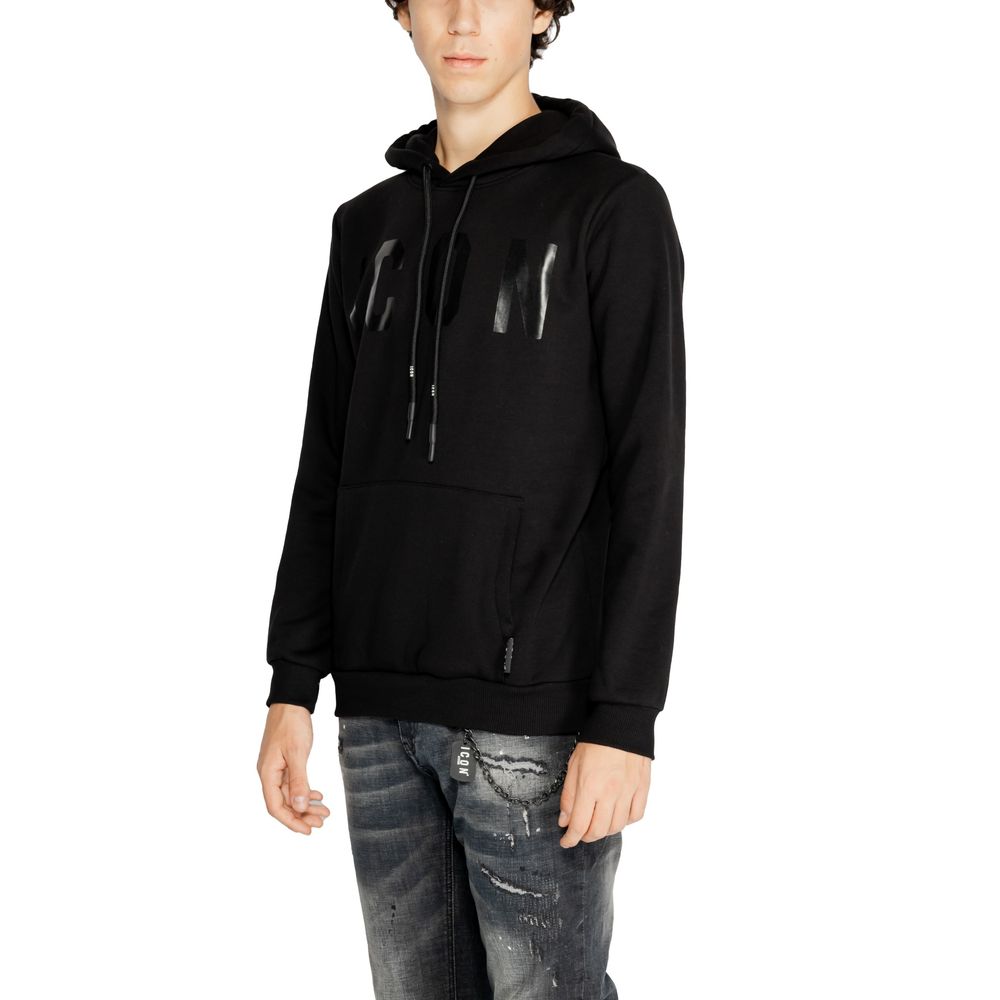 Icon Black Cotton Hoody $175.00 Icon Luzworld