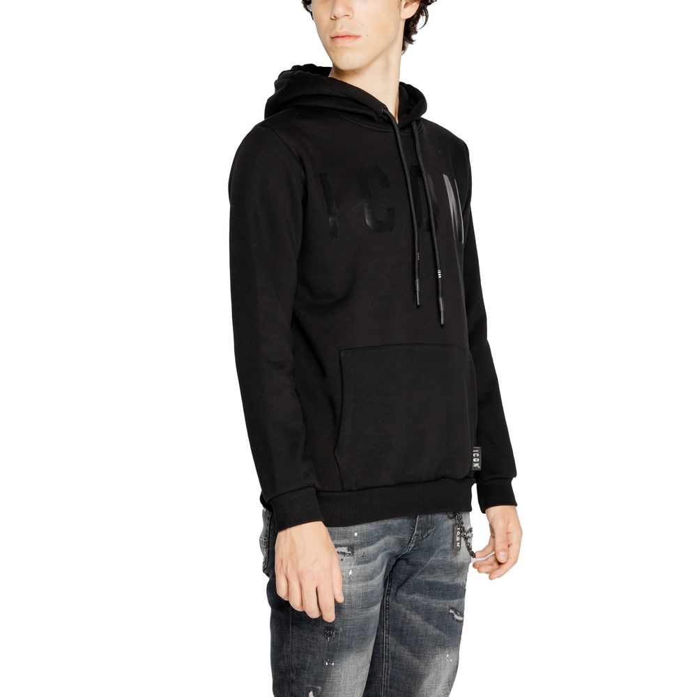 Icon Black Cotton Hoody $175.00 Icon Luzworld