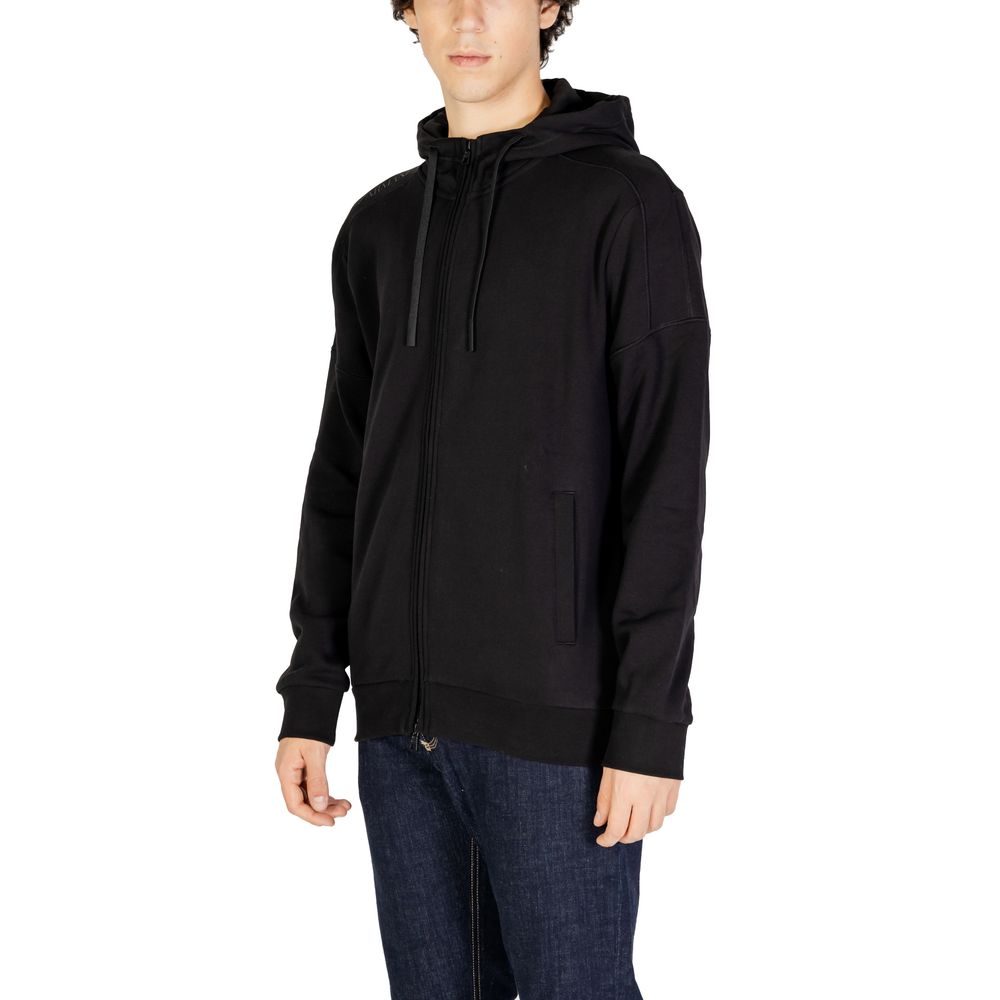 EA7 Emporio Armani Black Cotton Hoody $249.00 EA7 Emporio Armani Luzworld
