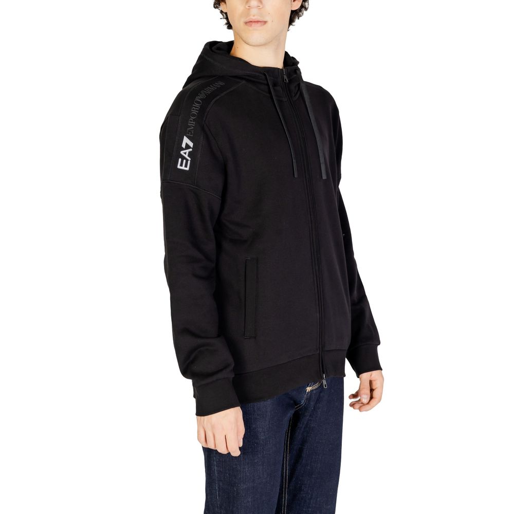 EA7 Emporio Armani Black Cotton Hoody $249.00 EA7 Emporio Armani Luzworld