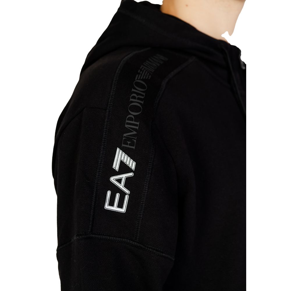 EA7 Emporio Armani Black Cotton Hoody $249.00 EA7 Emporio Armani Luzworld