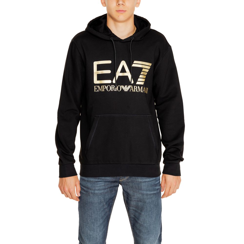 EA7 Emporio Armani Black Cotton Hoody $243.00 EA7 Emporio Armani Luzworld