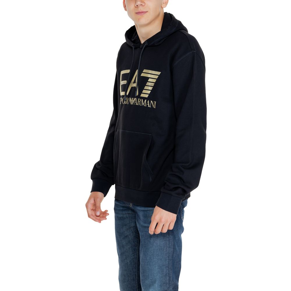 EA7 Emporio Armani Black Cotton Hoody $243.00 EA7 Emporio Armani Luzworld