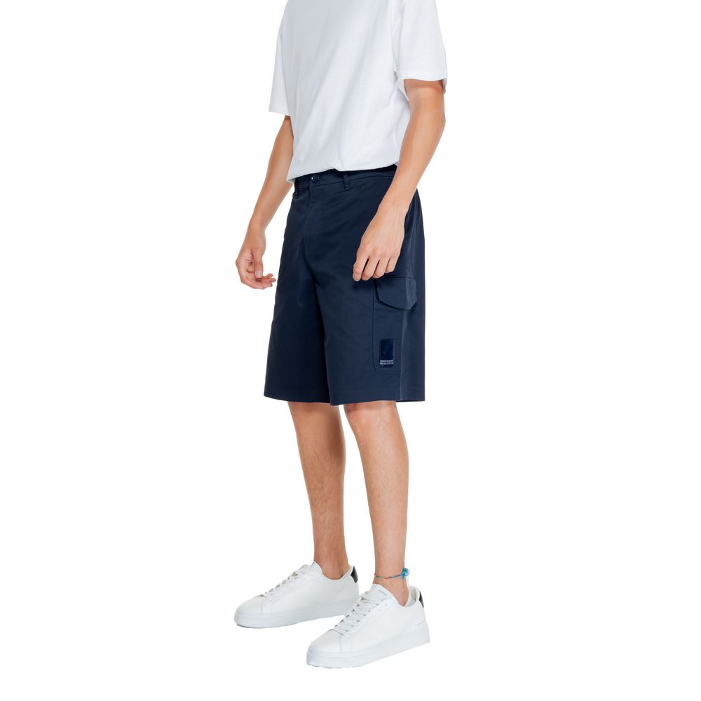 Armani Exchange Blue Cotton Bermuda $247.00 Armani Exchange Luzworld