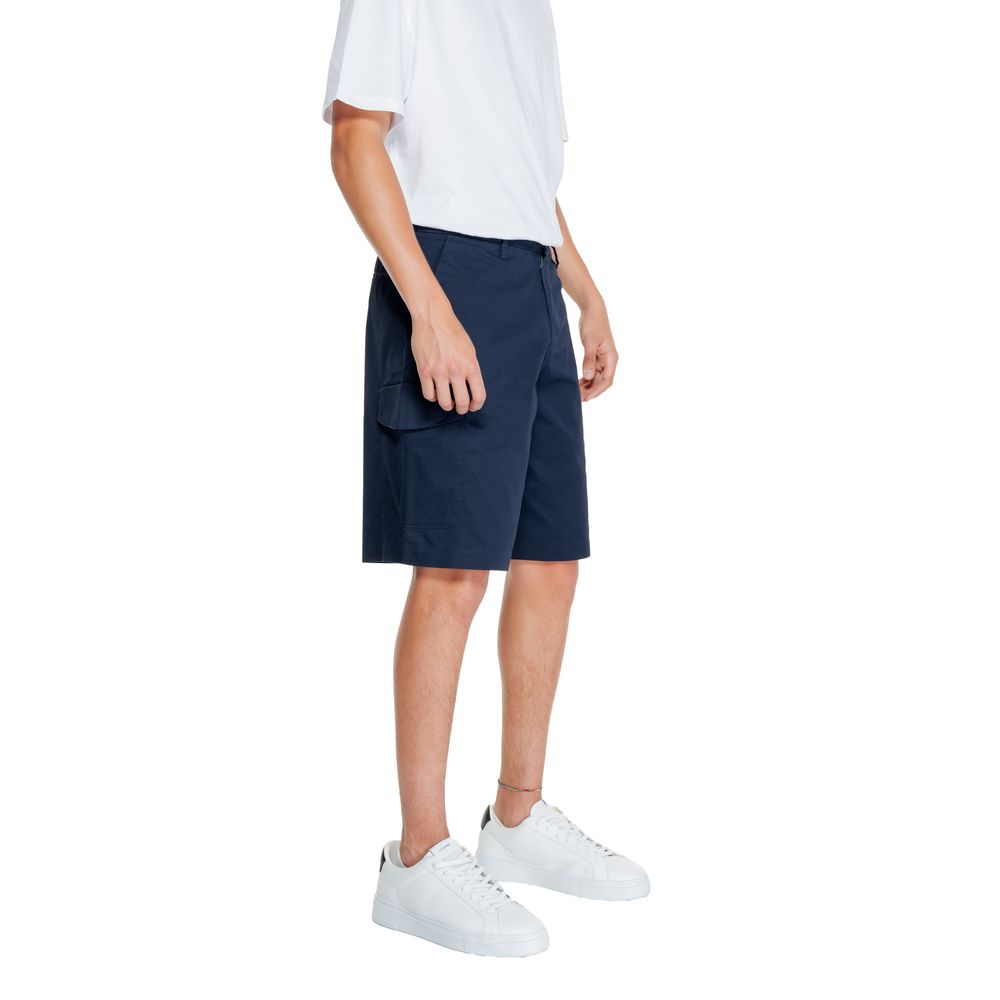 Armani Exchange Blue Cotton Bermuda $247.00 Armani Exchange Luzworld