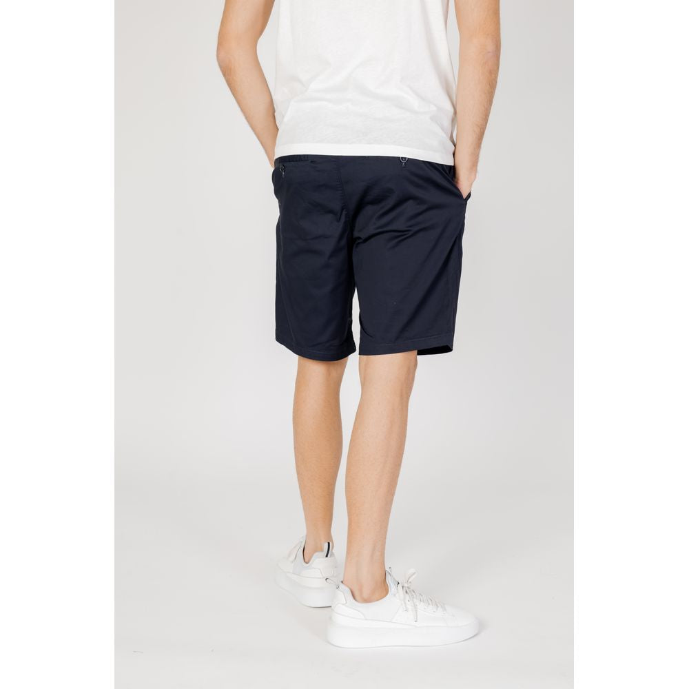 Armani Exchange Blue Cotton Bermuda $205.00 Armani Exchange Luzworld