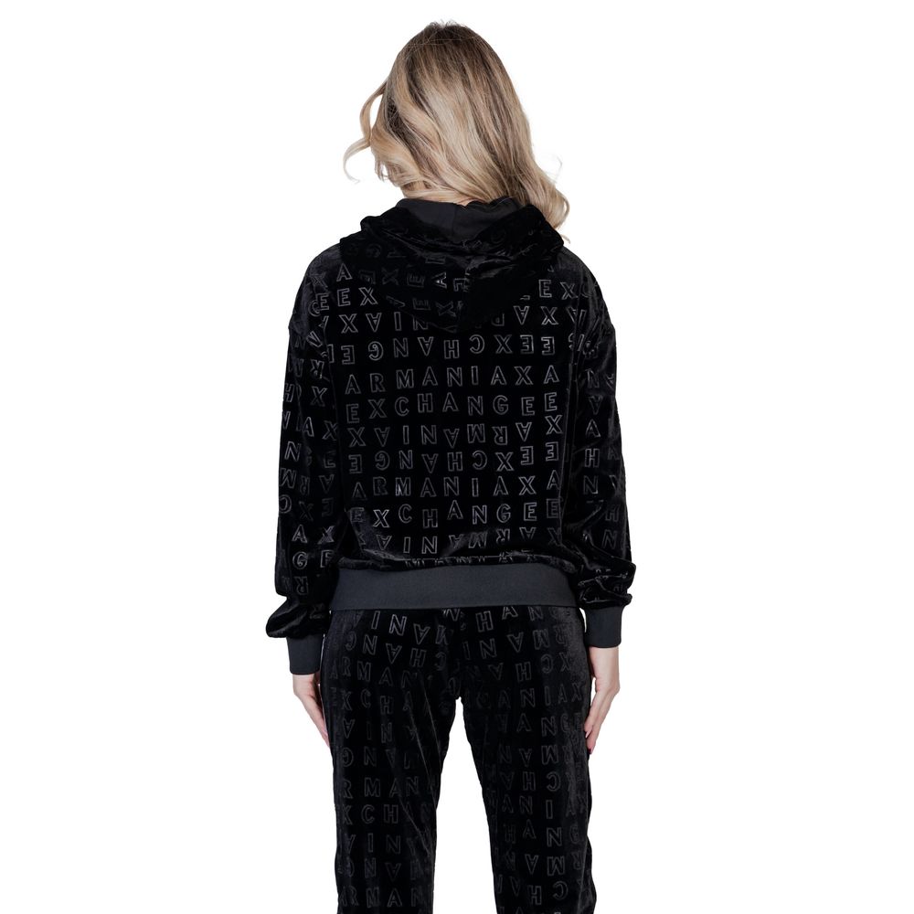 Armani Exchange Black Polyester Hoody