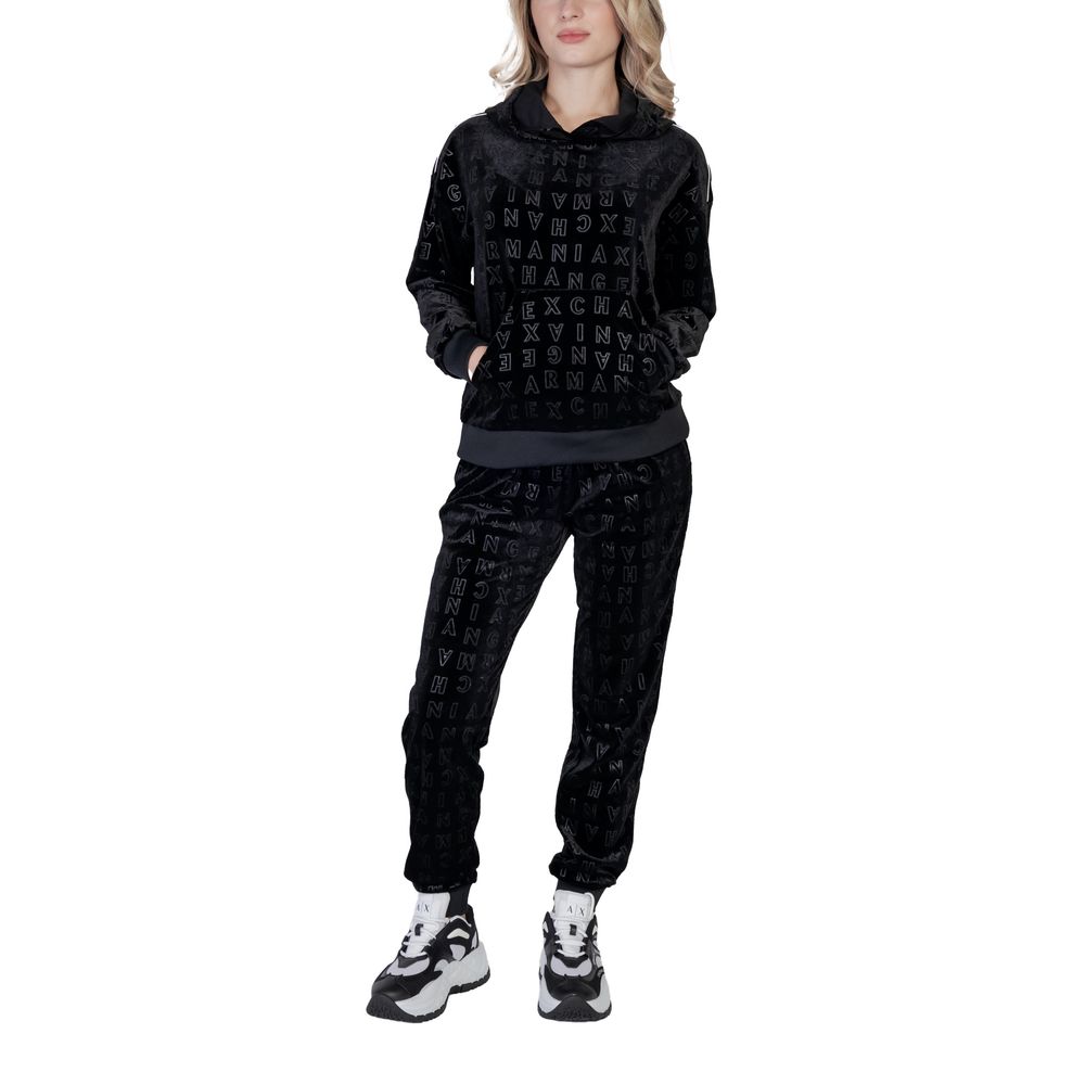 Armani Exchange Black Polyester Hoody